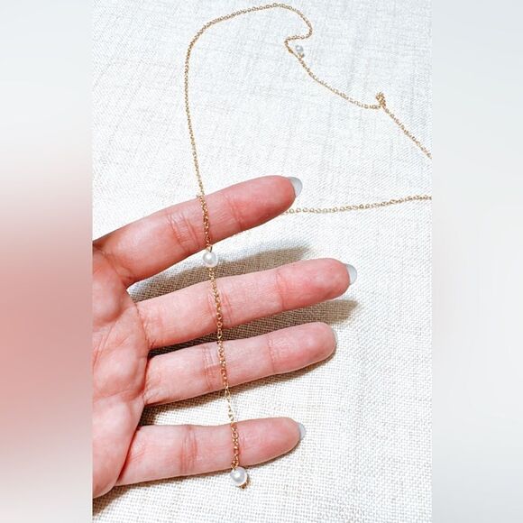 Boho pearl drop necklace N505 - Picture 3 of 3